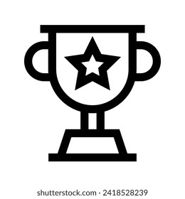 Pictograma vectorial de la ilustración mínima del icono de línea del trofeo.