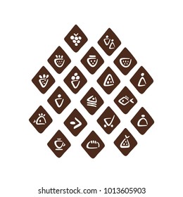 Vector. Pictograms. Simple stylized icons for a supermarket.