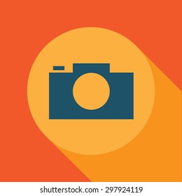 Vector Pictograph of camera Illustration, Flat design style
