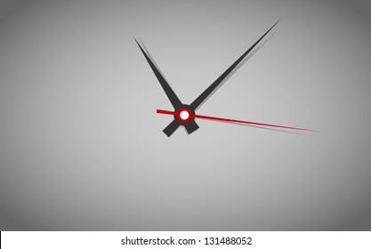 Vector picture of analog clock, watch.Conception of punctuality or deadline. The importance of precise time-keeping and measurement of time. Timepiece with arrows pointing on hour, minutes and seconds