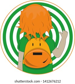 Vector picture of a baby boy with a backpack, suitable for advertising children's brands
