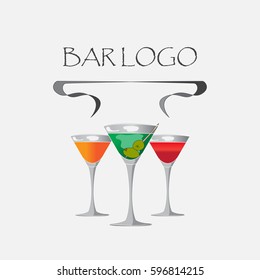 Vector picture, bar logo on a white background.