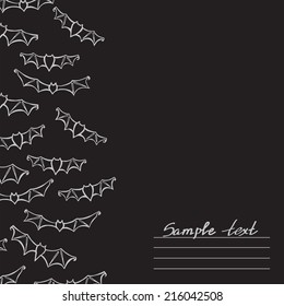 vector picture with bats for Halloween 