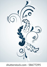 Vector picture of bizarre elements of ornament