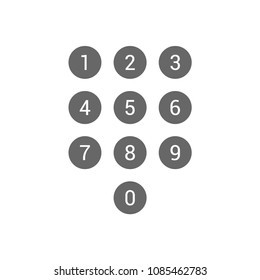 vector picture. buttons with numbers