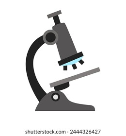 Vector picture of cartoon  microscope isolated on white background.