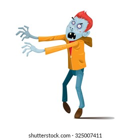 Vector picture of cartoon zombie