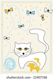 vector picture with cat