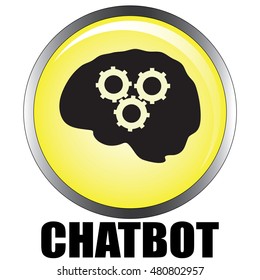 Vector picture of chatting with chatbot.