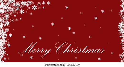 Vector picture with a Christmas theme on a red background.