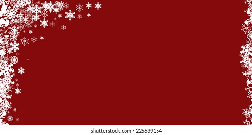 Vector picture with a Christmas theme on a red background.
