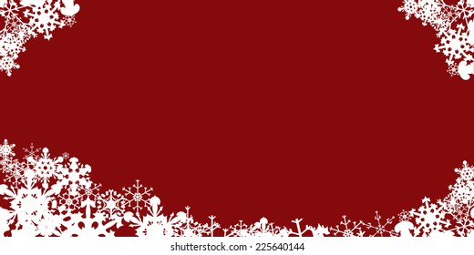 Vector picture with a Christmas theme on a red background.