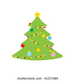 vector picture of  christmas tree