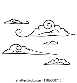 Vector Picture Clouds. Symbol. Design. Graphics