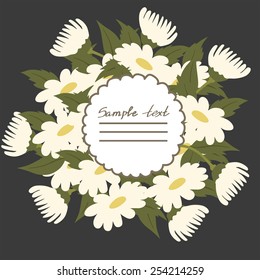 Vector picture with daisies
