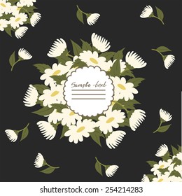 Vector picture with daisies
