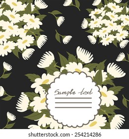 Vector picture with daisies