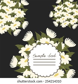 Vector picture with daisies