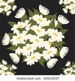 Vector picture with daisies