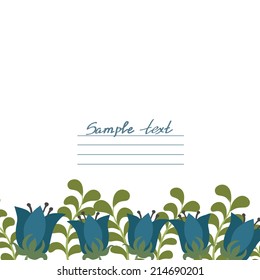 Vector picture with different flowers 