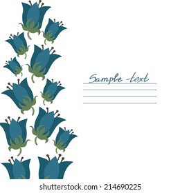 Vector picture with different flowers 