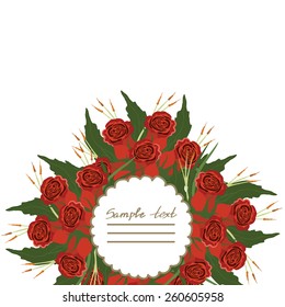 Vector picture with different flowers