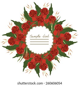 Vector picture with different flowers
