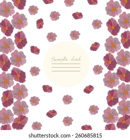 Vector picture with different flowers