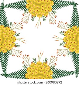 Vector picture with different flowers