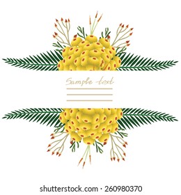 Vector picture with different flowers