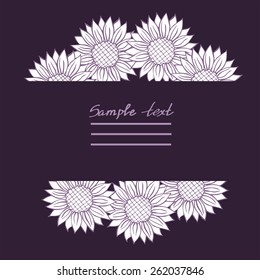 Vector picture with different flowers
