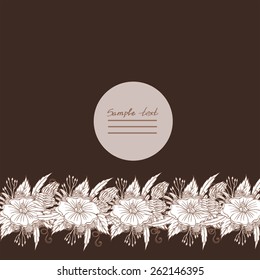 Vector picture with different flowers