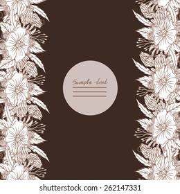Vector picture with different flowers