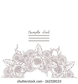 Vector picture with different flowers