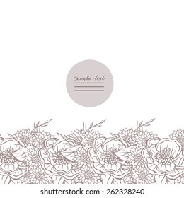Vector picture with different flowers