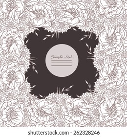 Vector picture with different flowers