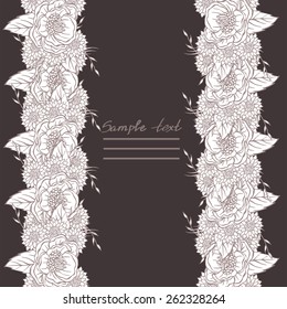 Vector picture with different flowers