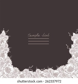 Vector picture with different flowers