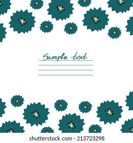 vector picture with flowers 