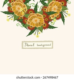 Vector picture with flowers