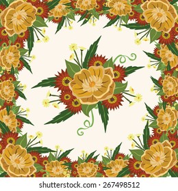 Vector picture with flowers