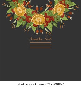 Vector picture with flowers