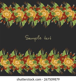 Vector picture with flowers