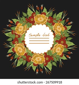 Vector picture with flowers