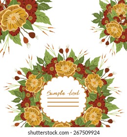 Vector picture with flowers