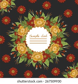Vector picture with flowers