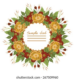 Vector picture with flowers
