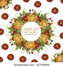 Vector picture with flowers