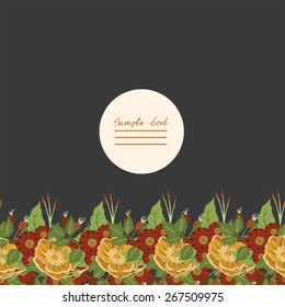 Vector picture with flowers