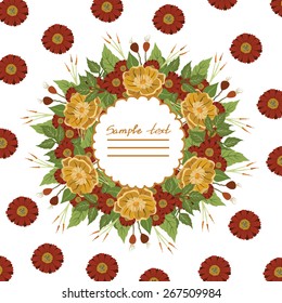 Vector picture with flowers